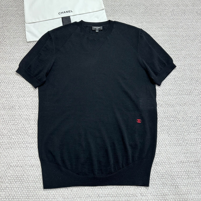 Chanel Top-Quality Version Silk Cashmere Short Sleeves #378832