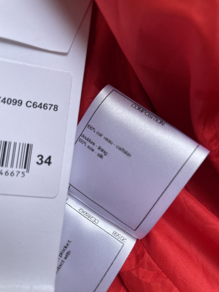 Chanel Red Leather Jacket #378817