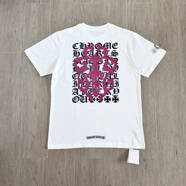 Chrome Hearts Sword and Dagger Letter Print Short Sleeves #379030