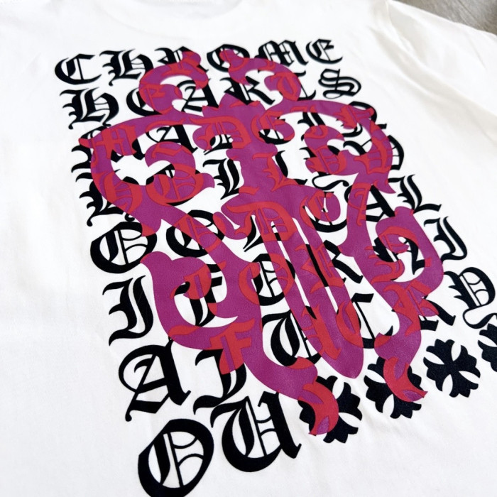 Chrome Hearts Sword and Dagger Letter Print Short Sleeves #379030
