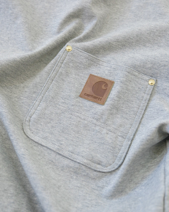 Carhartt WIP Label Pocket Leather Label Short Sleeves T-Shirt#379054