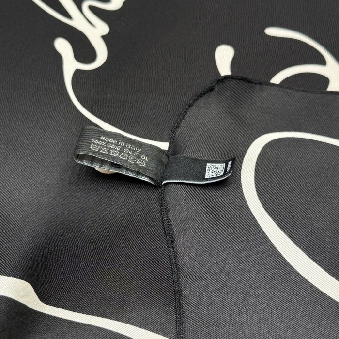 Chanel Irregular Lace Silk Square Scarf #379156