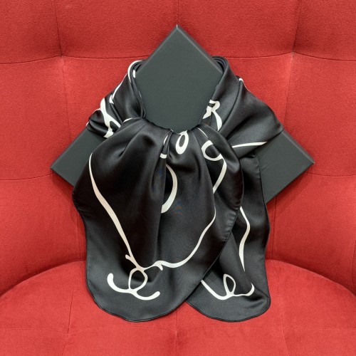 Chanel Irregular Lace Silk Square Scarf #379156
