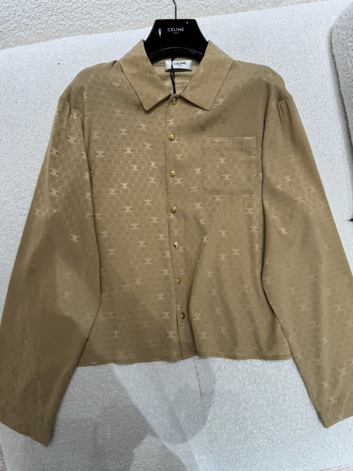 Celine Silk Jacquard Shirt #379249