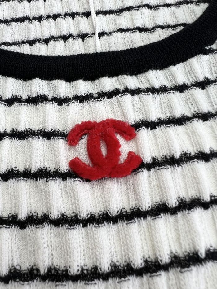 Chanel Top-quality Version Striped Knitted Tank Top Dress #242623