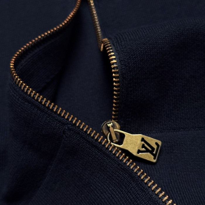 LOUIS VUITTON Zippered Hoodie With Signature #379226