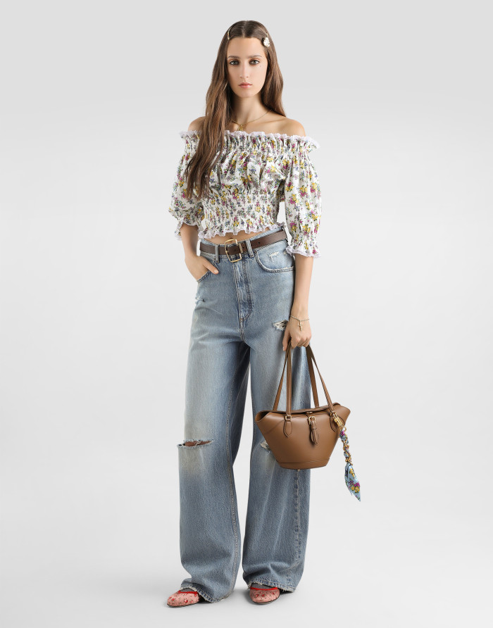 Dolce&gabbana Poplin Floral Print Top #379236