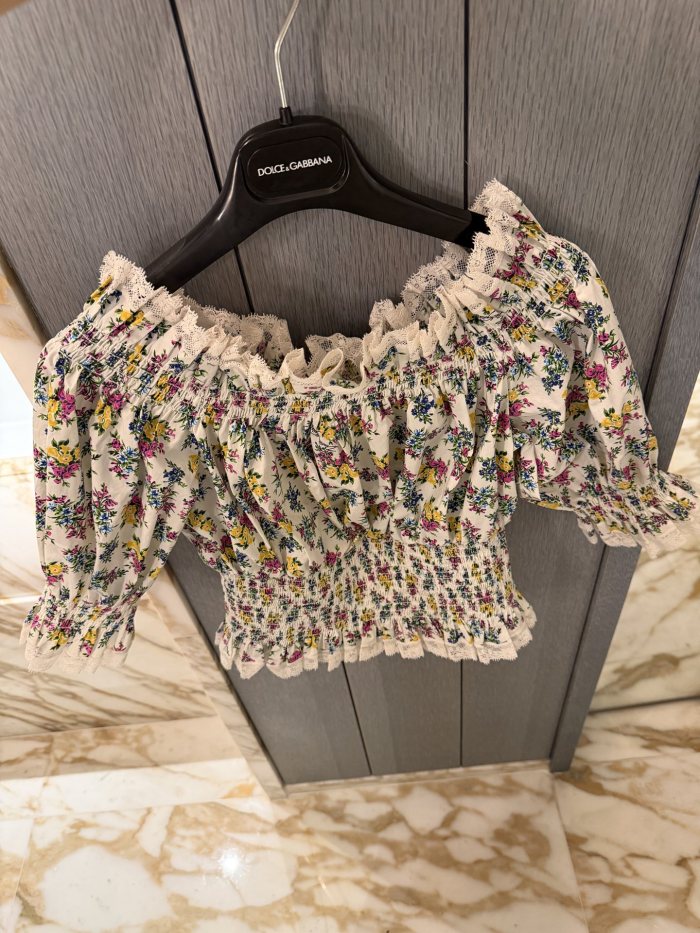 Dolce&gabbana Poplin Floral Print Top #379236