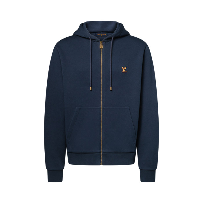 LOUIS VUITTON Zippered Hoodie With Signature #379226