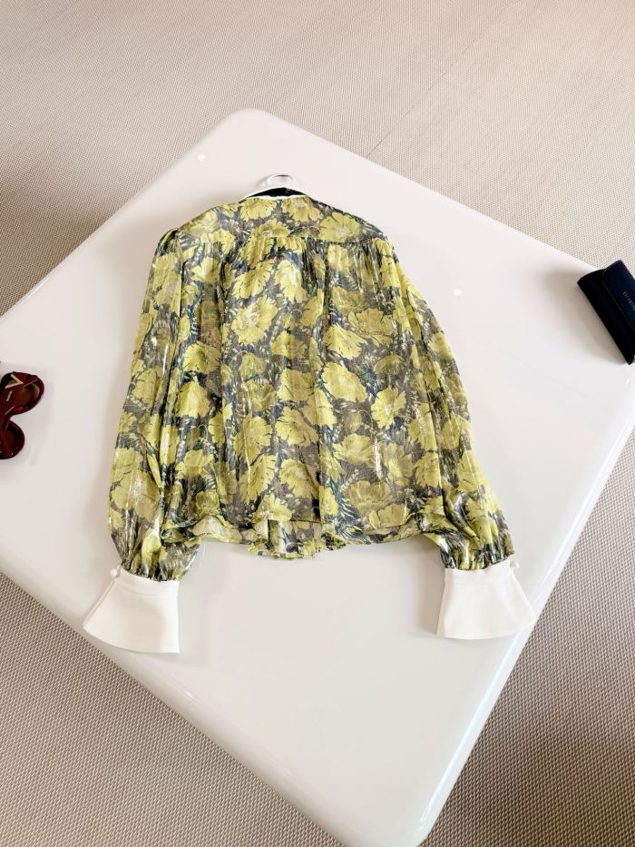 Valentino Lurex Shirt With Après L hiver Poppies Print Multicolor #379279