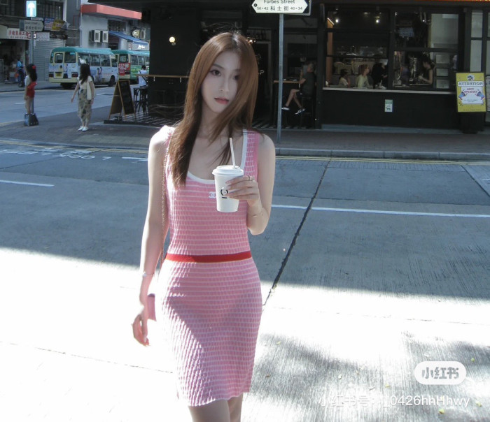 Chanel Top-quality Version Striped Knitted Tank Top Dress #242623