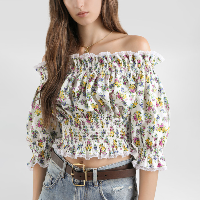 Dolce&gabbana Poplin Floral Print Top #379236