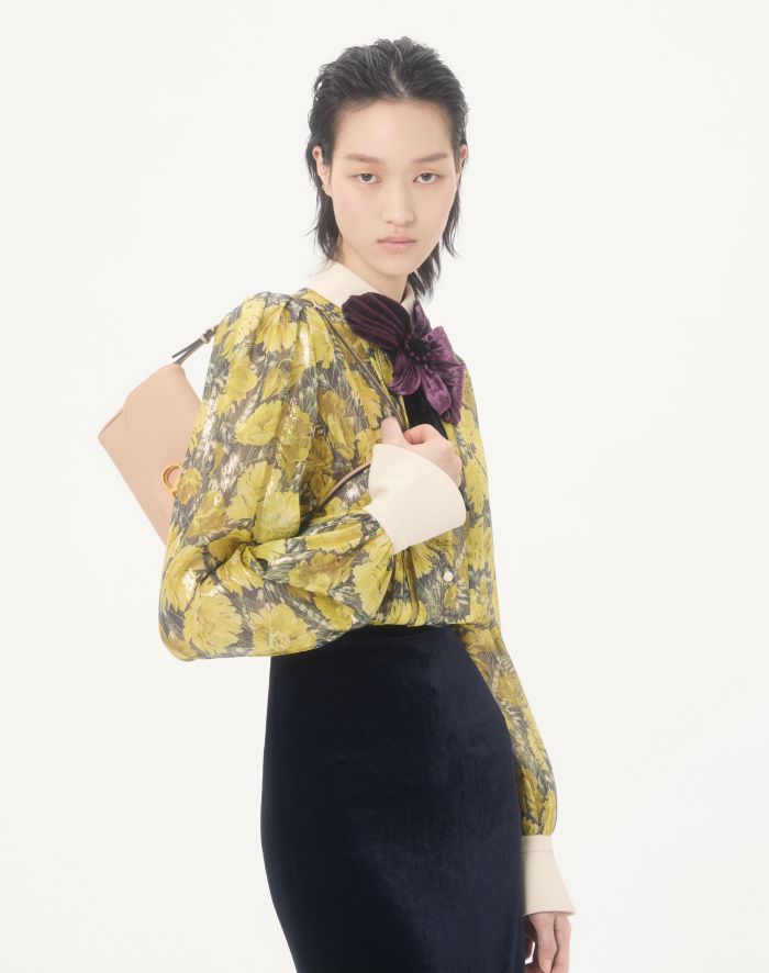Valentino Lurex Shirt With Après L hiver Poppies Print Multicolor #379279