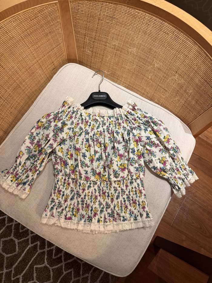 Dolce&gabbana Poplin Floral Print Top #379236