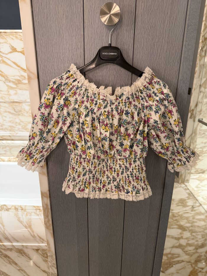 Dolce&gabbana Poplin Floral Print Top #379236