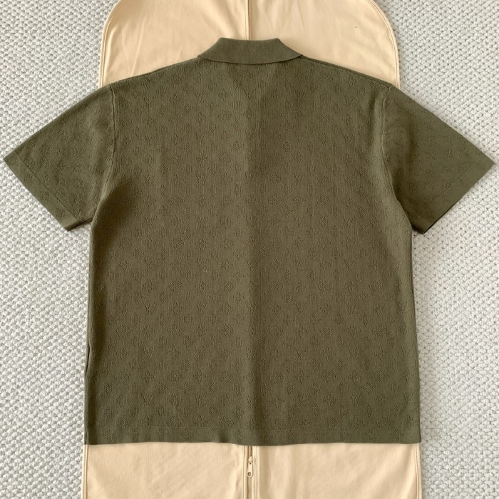 LOUIS VUITTON Monogram Pointelle Short-Sleeved Polo Shirt #379392