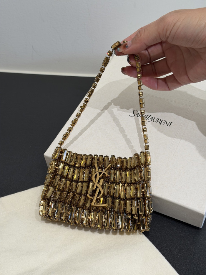 Saint Laurent Micro EVENING Bag In Crystals #379371
