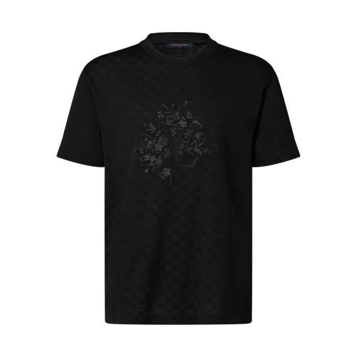 LOUIS VUITTON Embroidered Signature T-Shirt 1AJRHM #379364