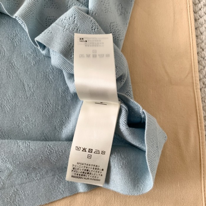LOUIS VUITTON Monogram Pointelle Short-Sleeved Polo Shirt #379392