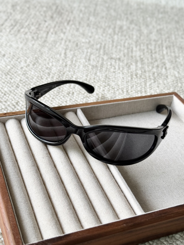 CHANEL Sunglasses Shield Sunglasses Nylon #379778