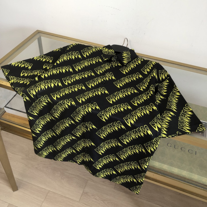 Balenciaga Creeper Large Fit Short Sleeve Shirt Shorts #379571