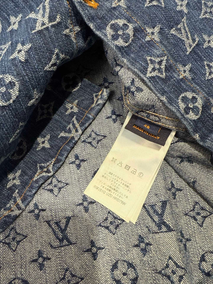 LOUIS VUITTON Monogram Denim Shirt Shorts #379572