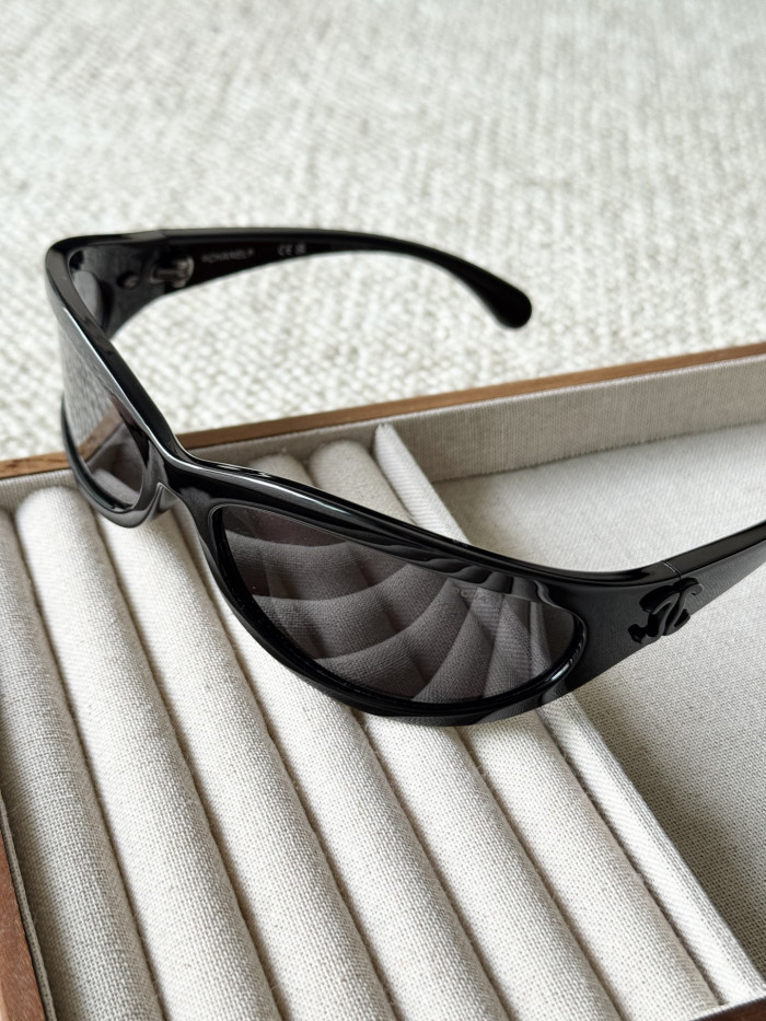 CHANEL Sunglasses Shield Sunglasses Nylon #379778
