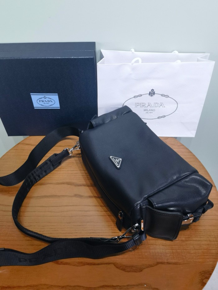 PRADA Black Prada Explore Leather Bag #379559