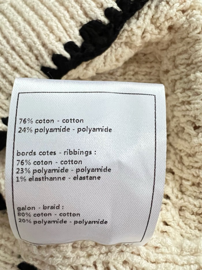 CHANEL Pullover Cotton Short Skirt Silk #379623