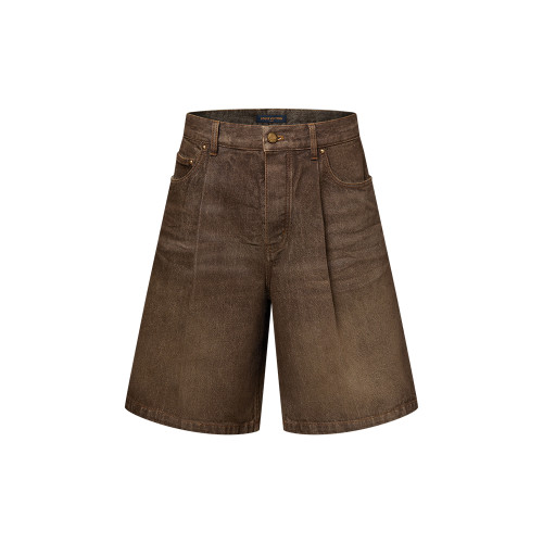 LOUIS VUITTON Coffe Indigo Denim Shorts #379658