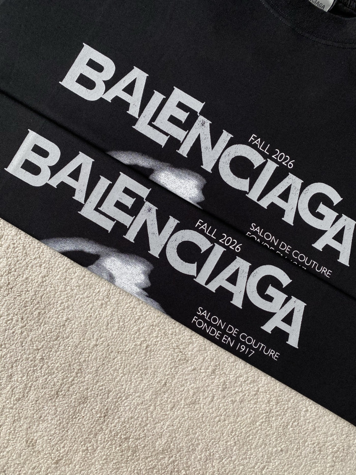 Balenciaga Sunglasses Printed Round Neck Short Sleeves #379886