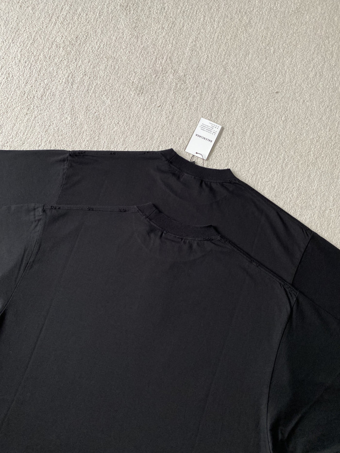 Balenciaga Black Coconut Jungle Round Neck Short Sleeves #379887