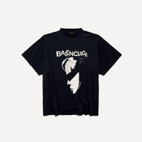 Balenciaga Sunglasses Printed Round Neck Short Sleeves #379886