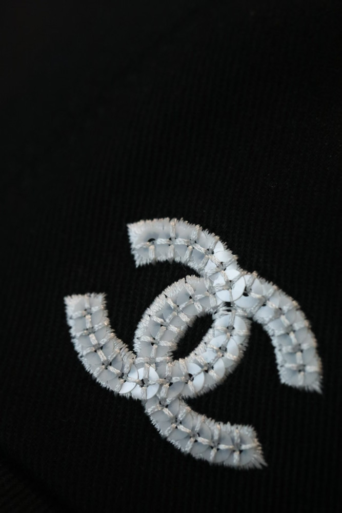 Chanel Cc Black and White Baseball Cap #379927