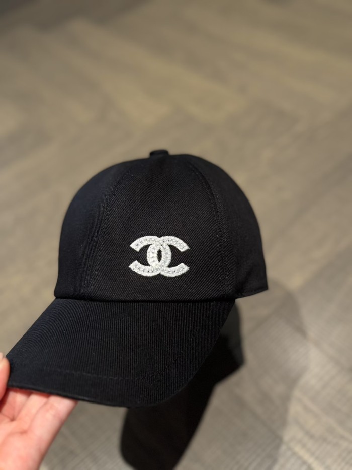 Chanel Cc Black and White Baseball Cap #379927
