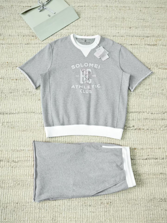 Brunello Cucinelli Men's T-shirt Shorts Suit #379943