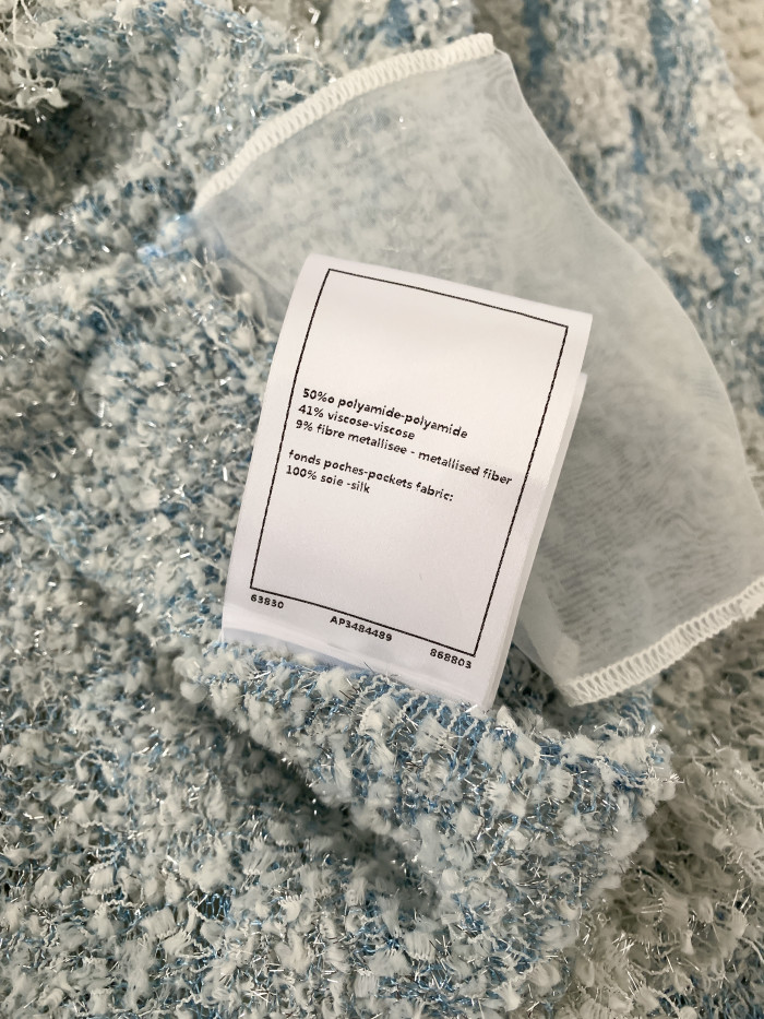 Chanel Blue Black Silver Knitted Cardigan #380013