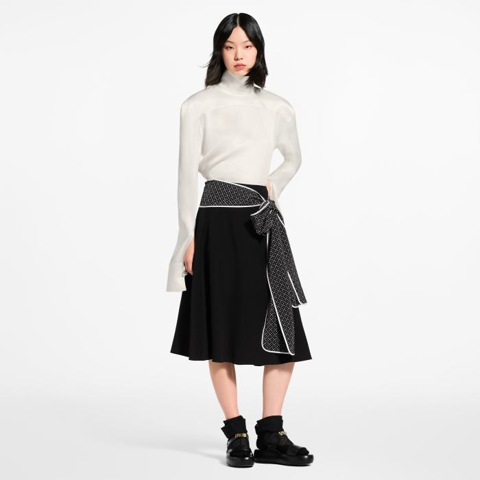 LOUIS VUITTON Monogram Scarf Skirt #379937