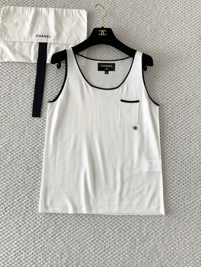 Chanel CC Women's Knitted Sleeveless Top Vest #380033