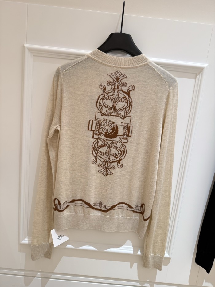 Hermès Ferronnerie Long-sleeve Cardigan #380114