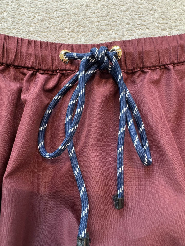 MiuMiu Amaranth Red Technical Fabric Skirt #380062