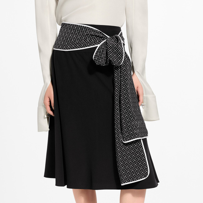 LOUIS VUITTON Monogram Scarf Skirt #379937