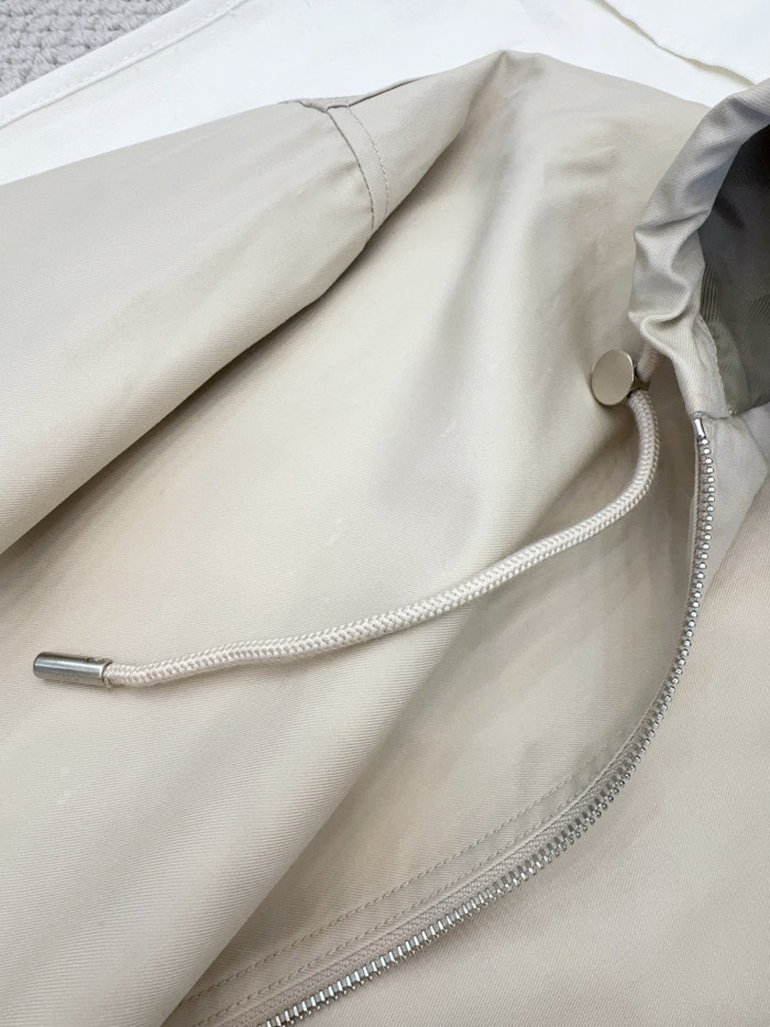 DIOR Dior Médaillon Embroidered Anorak Beige Cotton and Silk Gabardine #380096