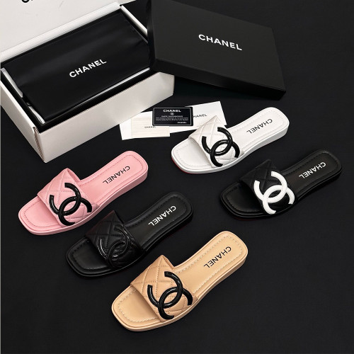 Chanel CC Vintage Diamond Slippers#380066