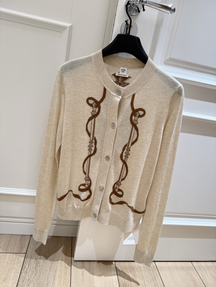 Hermès Ferronnerie Long-sleeve Cardigan #380114