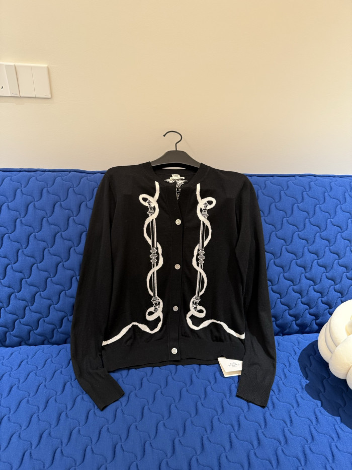 Hermès Ferronnerie Long-sleeve Cardigan #380114