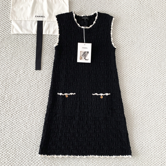 Chanel Jacquard Knitted Sleeveless Dress #380038