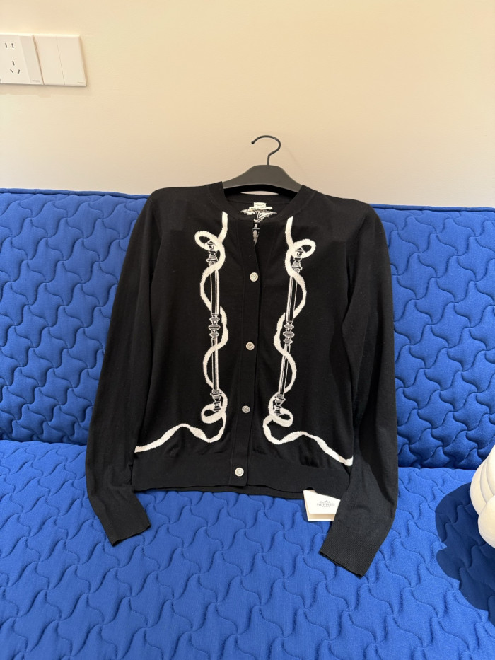 Hermès Ferronnerie Long-sleeve Cardigan #380114