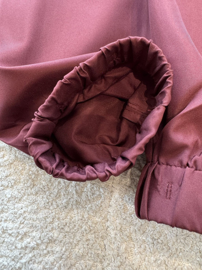 MiuMiu Amaranth Red Technical Fabric Blouson Jacket #380063