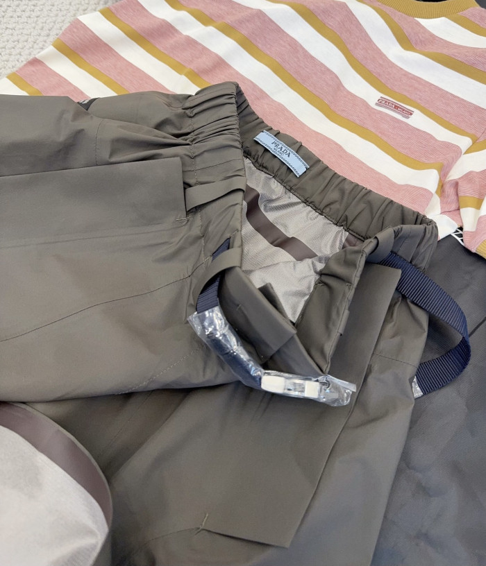 PRADA Selva Green Technical Fabric Circle Skirt #378469